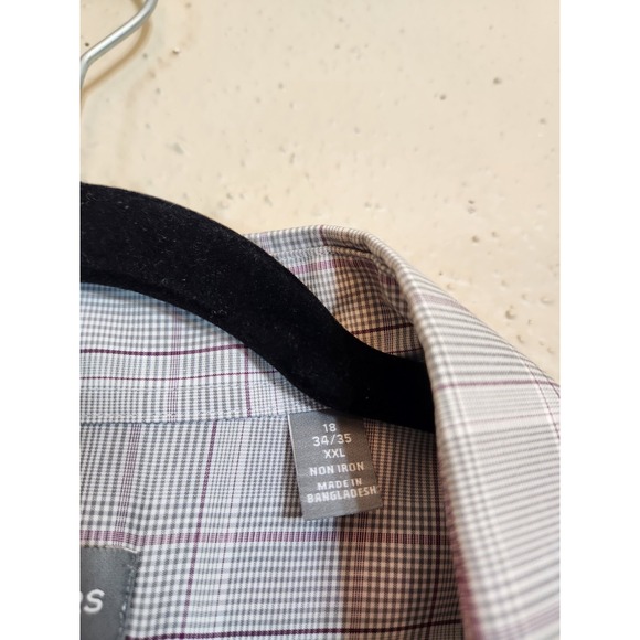 Michael Kors Men's Multi Plaid Slim Fit Airsoft Stretch Button Up Shirt XXL NWT - Picture 4 of 8